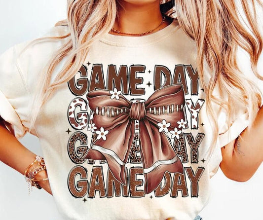 GLITTER CLEAR FILM **GAME DAY BOW**