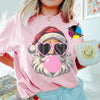 **BUBBLE GUM SANTA** GLITTER CLEAR FILM TRANSFER