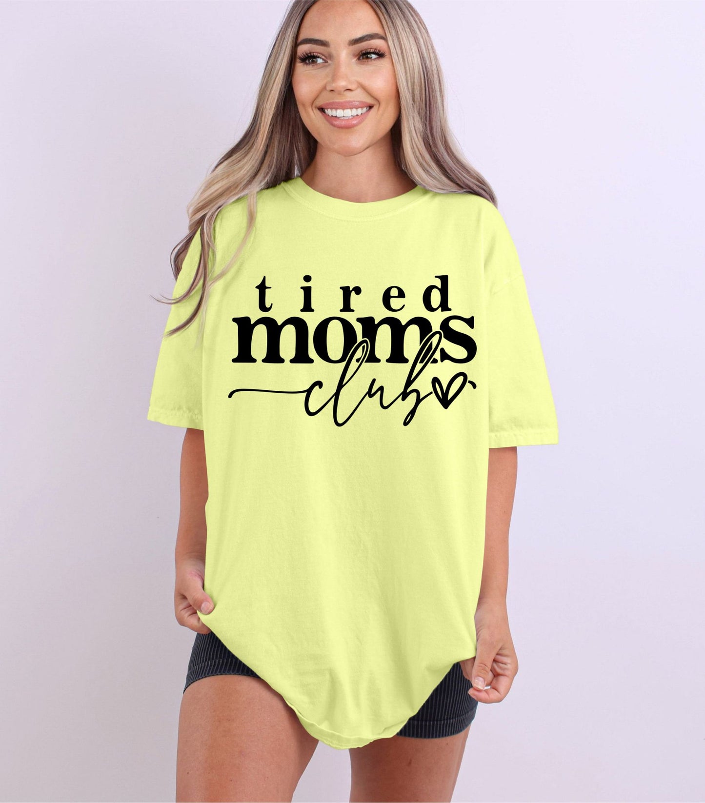 RTS |NEON PINK|TIRED MOMS CLUB| HIGH HEAT SINGLE COLOR|