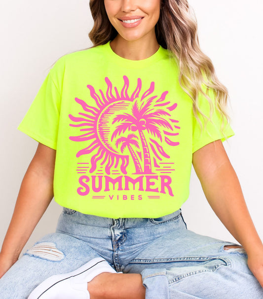 RTS |NEON PINK|SUMMER VIBES| HIGH HEAT SINGLE COLOR|