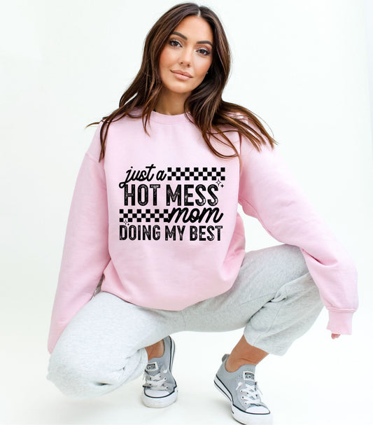 RTS BLACKJUST A HOT MESS MAMA HIGH HEAT SINGLE COLOR