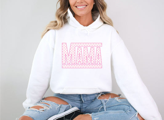 RTS-MAMA VANS PINK AND WHITE GLITTER CLEAR FILM SCEEN PRINT TRANSFER