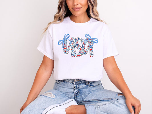 PRE-ORDER**FLORAL USA* GLITTER CLEAR FILM SCREENPRINT TRANSFER