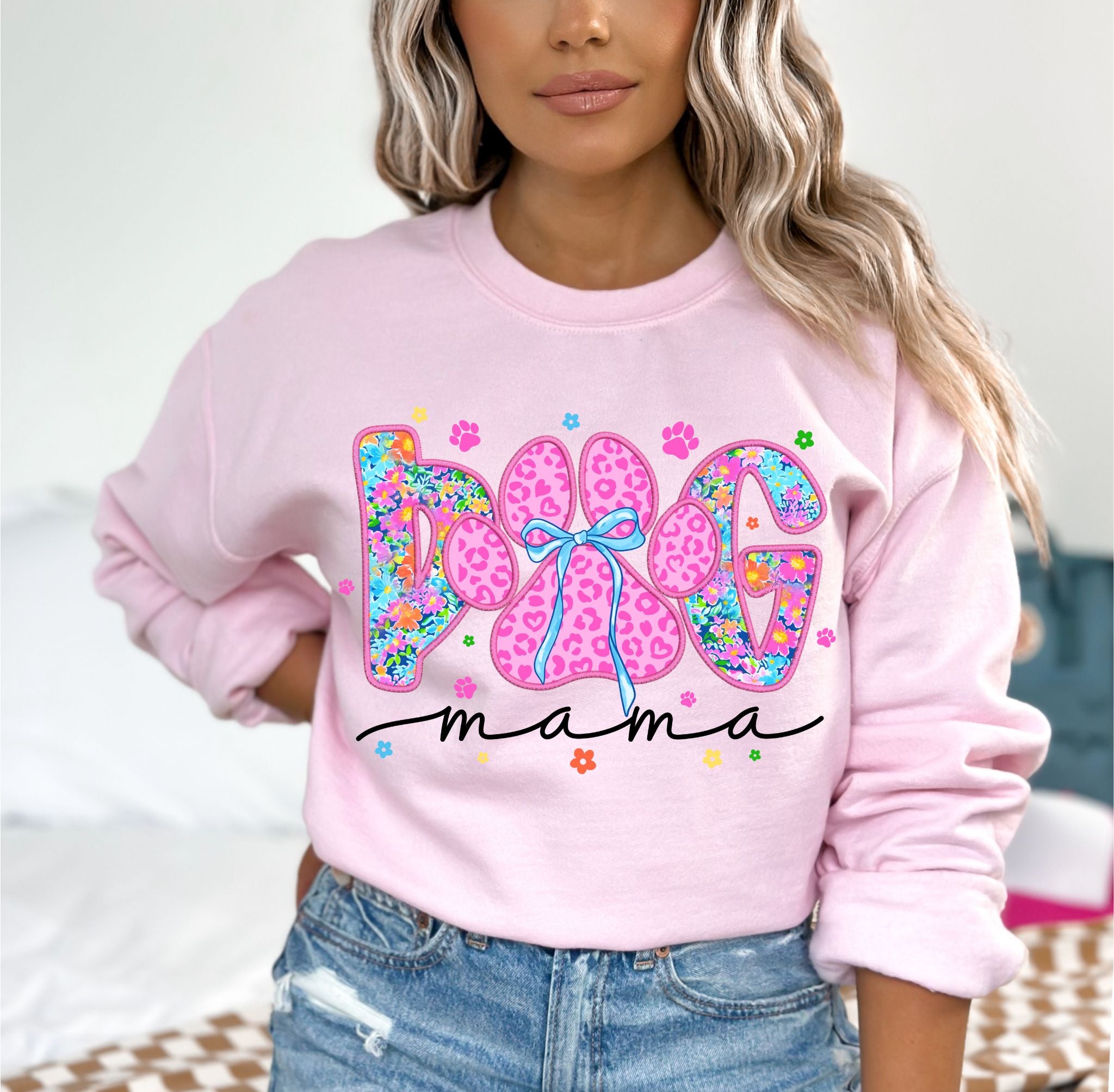 Glear RTS* DOG MOM PINK PAW* GLITTER GLEAR FILM SCREENPRINT TRANSFER – Nu ...