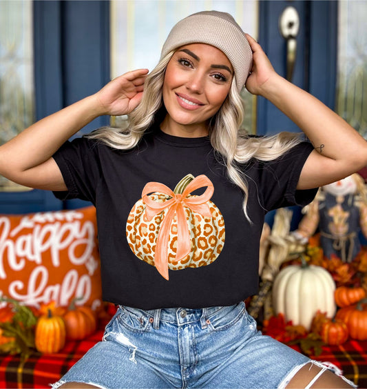 RTS*LEOPARD PUMPKIN* GLITTER CLEAR FILM SCREENPRINT TRANSFER