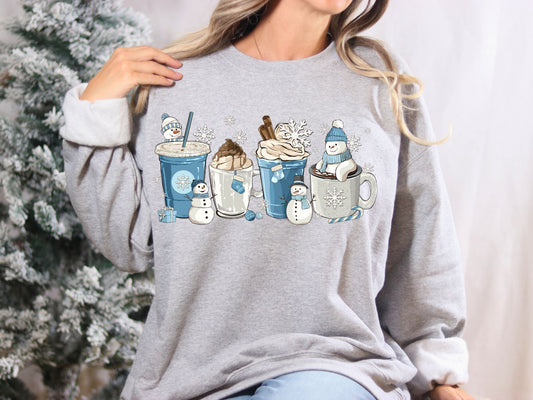 RTS*SNOWMAN  LATTE* GLITTER CLEAR  FILM SCREENPRINT TRANSFER