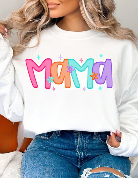 RTS*NEON MAMA* GLITTER CLEAR  FILM SCREENPRINT TRANSFER