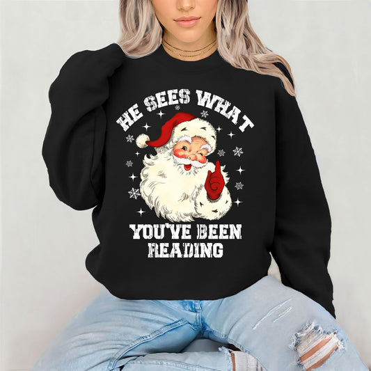 RTS**HE SEES WHAT YOU'VE BEEN READING *GLITTER CLEAR FILM SCREEN PRINT TRANSFER