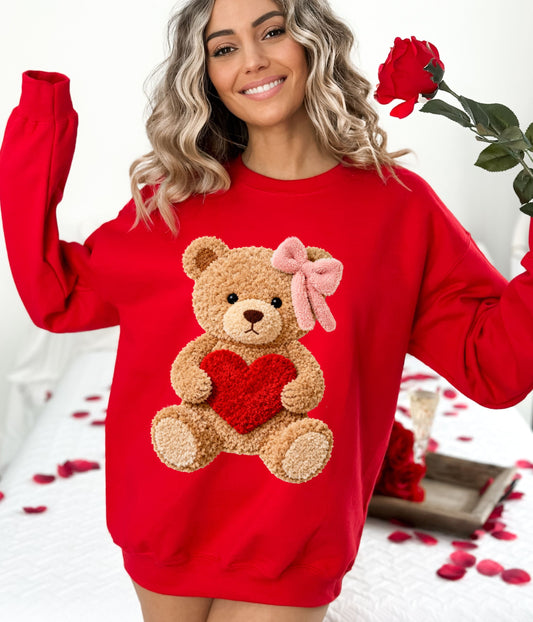 PRE-ORDER ** CUTE BEAR ** CLEAR FILM SCREEN PRINT TRANSFER WITH GLITTER