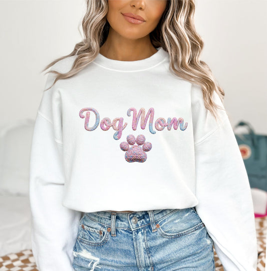 *RTS *DOG MAMA PURPLE YARN * GLITTER CLEAR FILM SCREEN PRINT TRANSFER*