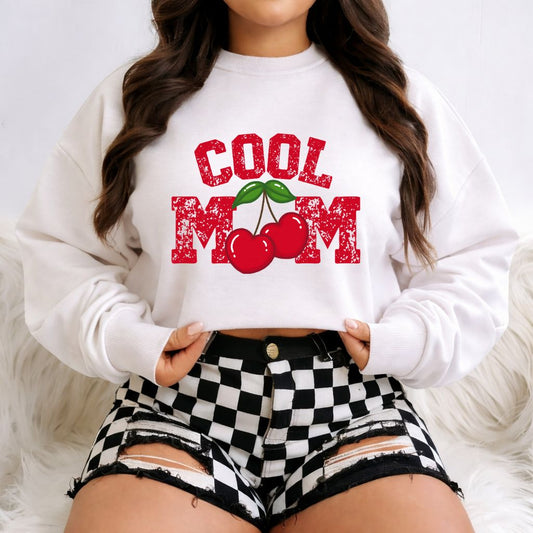 RTS*COOL MOM * GLITTER CLEAR FILM SCREEN PRINT TRANSFER*