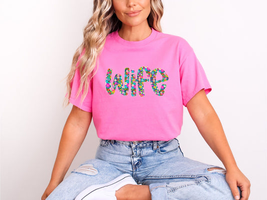 RTS*WIFEY FLORAL* CLEAR FILM SCREEN PRINT TRANSFER