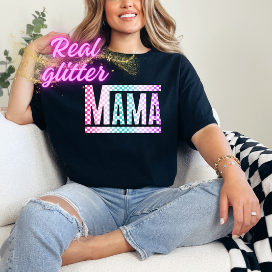 MAMA VANS GLITTER CLEAR FILM SCREEN PRINT TRANSFER