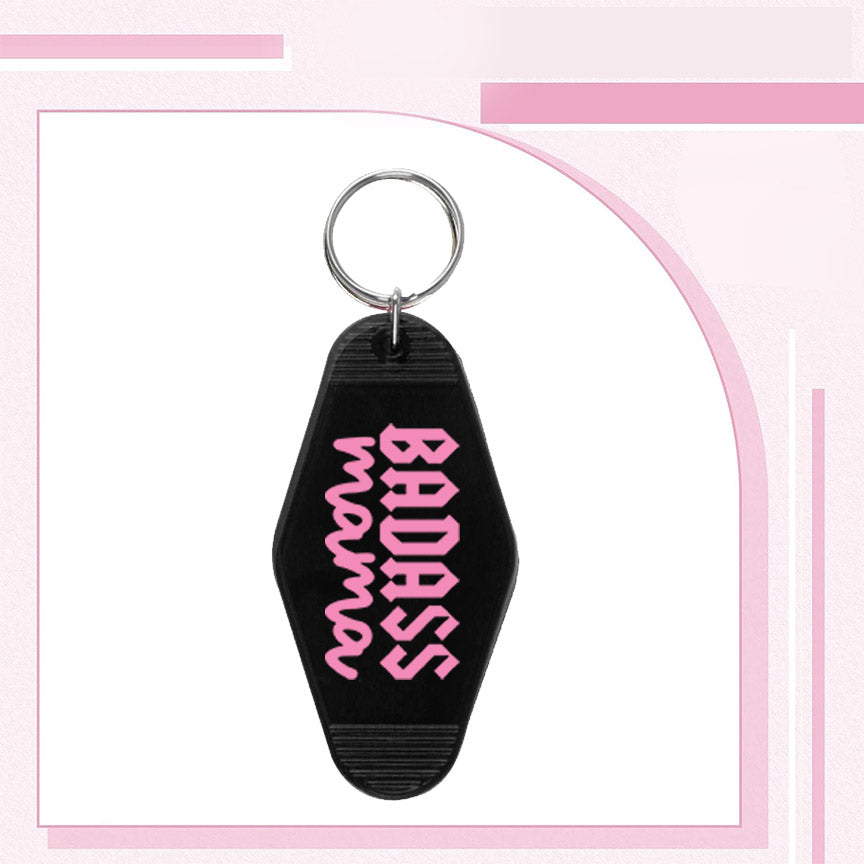 RTS "BAD ASS MAMA" MOTEL KEYCHAIN UVDTF TRANSFERS - Nu Kustomz llc