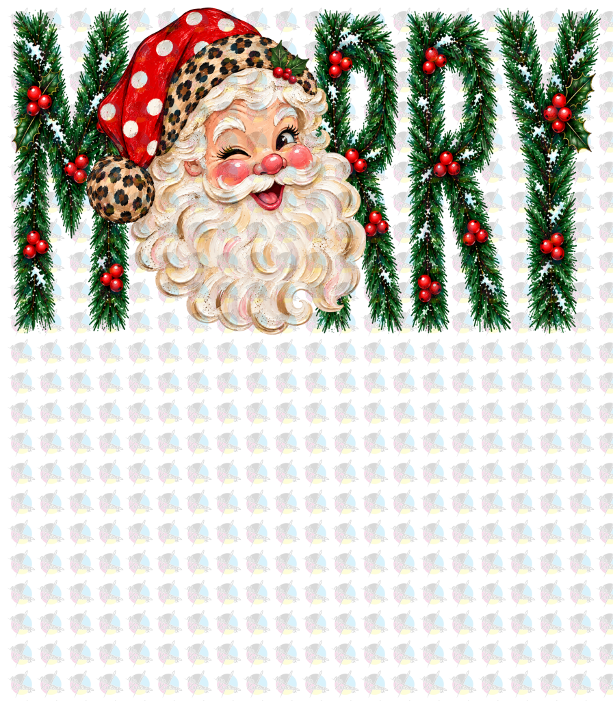 *GINGERBREAD POLKA DOTS * GLITTER CLEAR FILM SCREENPRINT TRANSFER (Copy)