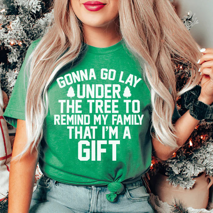 RTS ** GONNA GO LAY UNDER THE TREE** SINGLE COLOR SCREENPRINT TRANSFER ( WHITE ) - Nu Kustomz llc