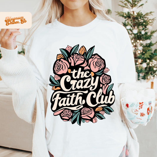 PRE-ORDER** THE CRAZY FAITH CLUB* GLITTER CLEAR FILM SCREENPRINT TRANSFER