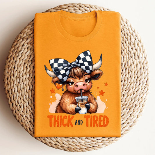 PRE-ORDER*THICK AND TIRED* GLITTER CLEAR FILM SCREENPRINT TRANSFER