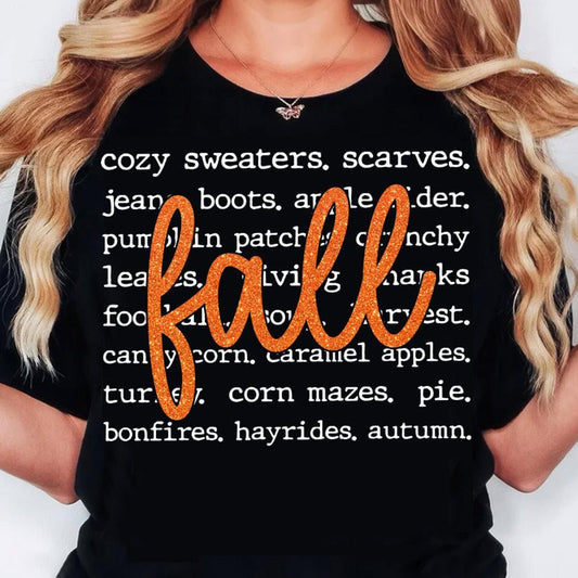 RTS** FALL WORDS* GLITTER CLEAR FILM SCREENPRINT TRANSFER