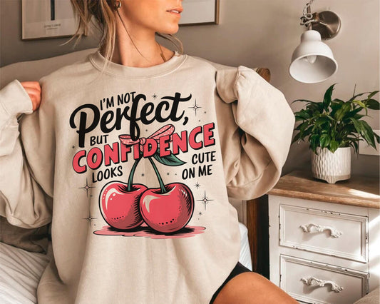 *RTS*IM NOT PERFECT * GLITTER CLEAR FILM SCREEN PRINT TRANSFER*