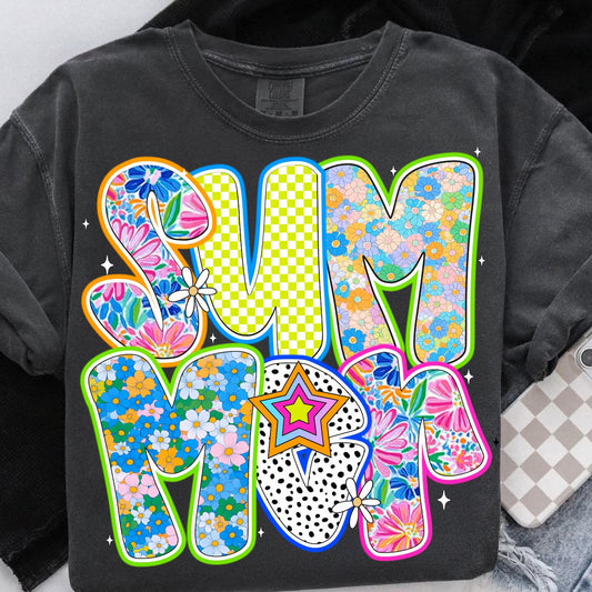 PRE-ORDER*SUMMER RETRO * GLITTER CLEAR FILM SCREENPRINT TRANSFER