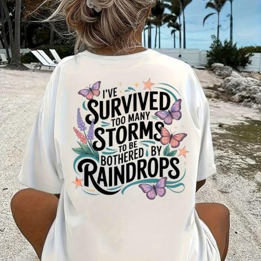RTS*IVE SURVIVED TO MANY STORMS PNG* GLITTER CLEAR FILM SCREENPRINT TRANSFER