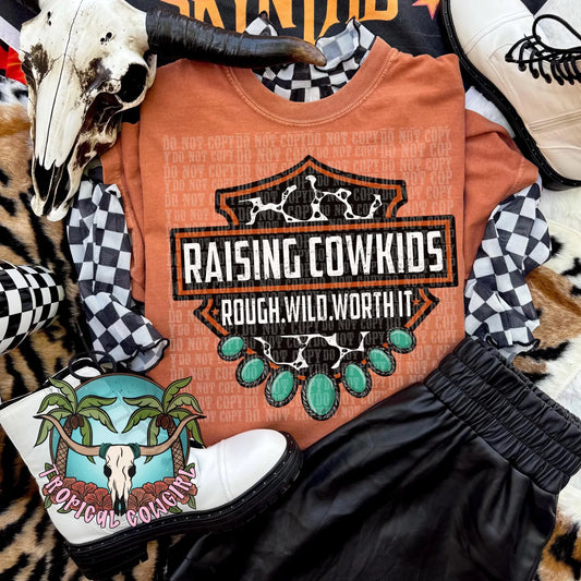 RTS**RAISING COW KIDS* GLITTER CLEAR FILM SCREENPRINT TRANSFER