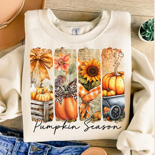 RTS*PUMPKIN SEASON  * GLITTER CLEAR FILM SCREENPRINT TRANSFER