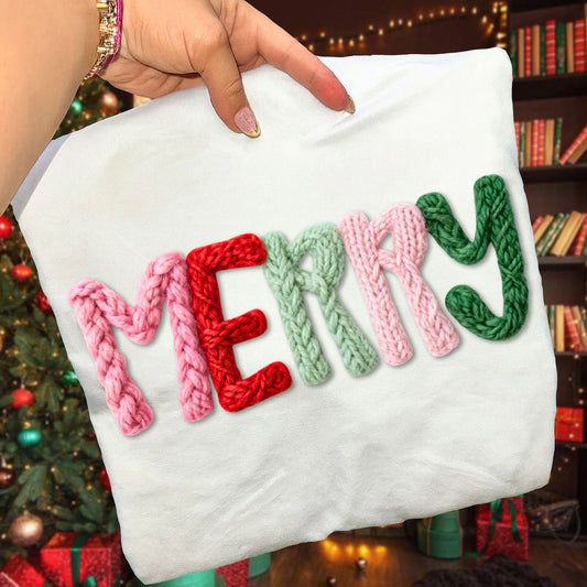 RTS*MERRY YARN *GLITTER CLEAR FILM SCREEN PRINT TRANSFER