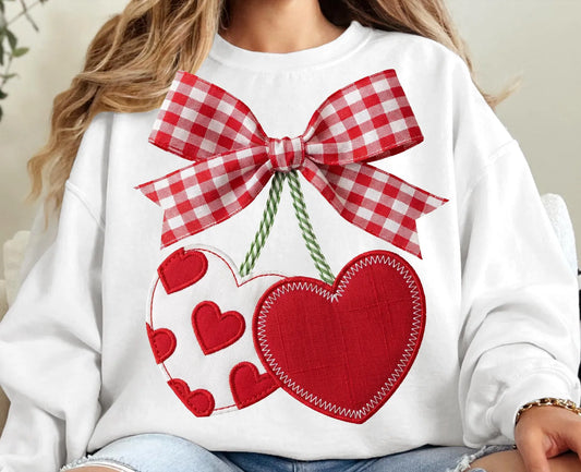 PRE-ORDER**PATCH WORK CHERRIES** CLEAR FILM SCREEN PRINT TRANSFER WITH GLITTER