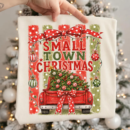 PRE-ORDER *SMALLTOWN CHRISTMAS * GLITTER CLEAR FILM SCREENPRINT TRANSFER