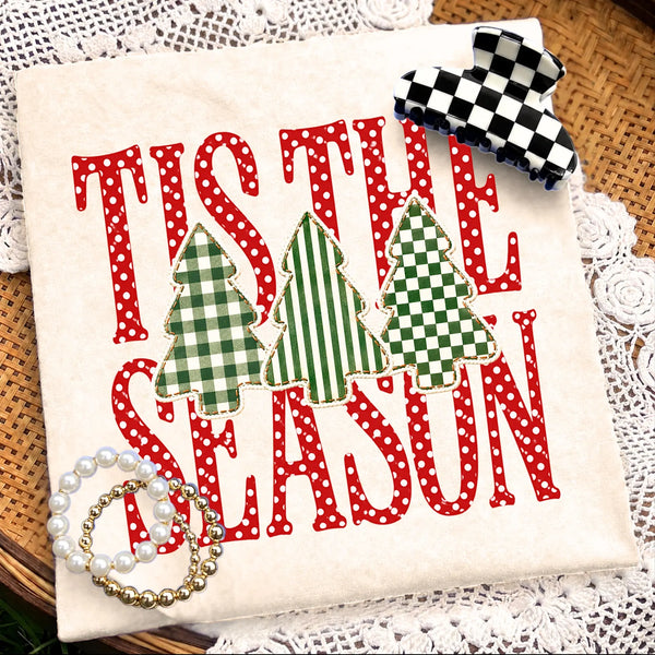 *TIS THE SEASON POLKA DOTS * GLITTER CLEAR FILM SCREENPRINT TRANSFER