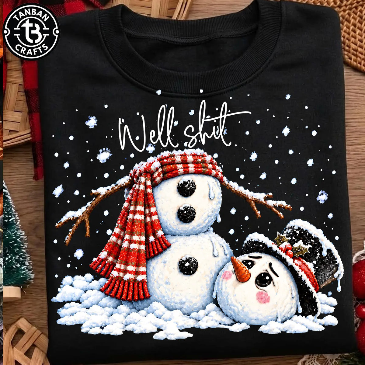 *WELL SHIT SNOWMAN* GLITTER CLEAR FILM SCREENPRINTS