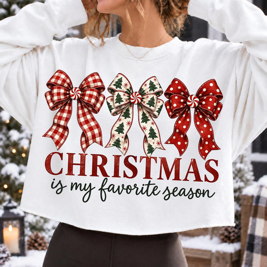 PRE-ORDER *CHRISTMAS IS MY FAVRITE SEASON * GLITTER CLEAR FILM SCREENPRINTS