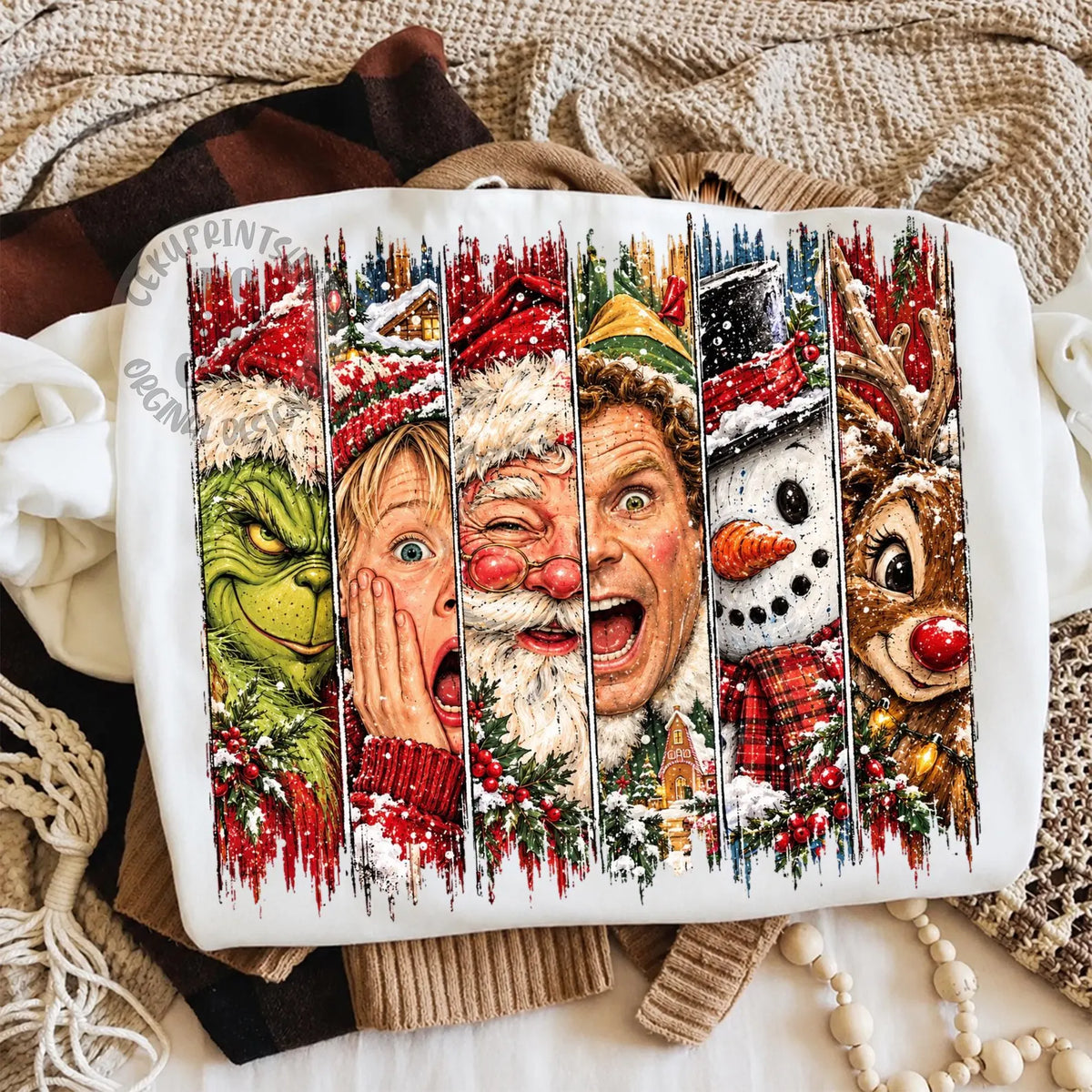 PRE-ORDER *CHRISTMAS MOVIE PANNELS * GLITTER CLEAR FILM SCREENPRINTS