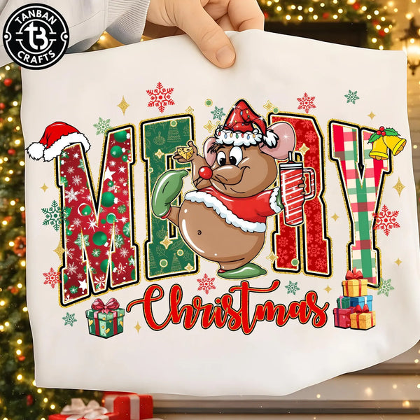 PRE-ORDER *MERRY CHRISTMAS G-U-S-* GLITTER CLEAR FILM SCREENPRINTS