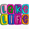 Lake Life Inflatables Glitter Clear Film Screen Print Transfer