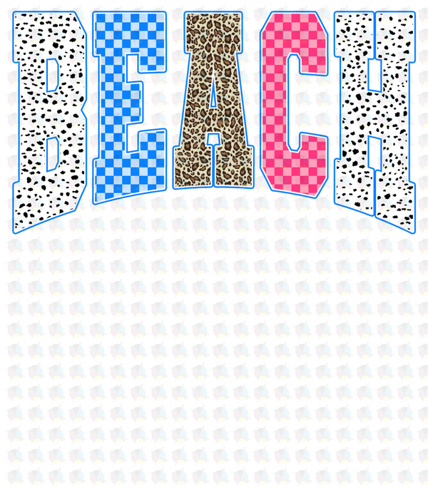 PRE- ORDER** BEACH DOTS ** GLITTER CLEAR FILM SCREEN PRINT TRANSFER **