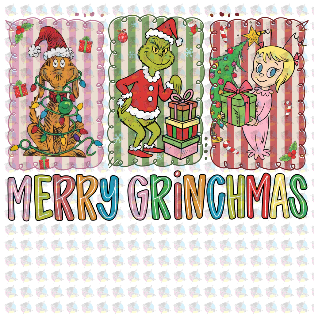 PRE-ORDER *CHRISTMAS HIGHLAND COW WITH BOW* GLITTER CLEAR FILM SCREENPRINT TRANSFER