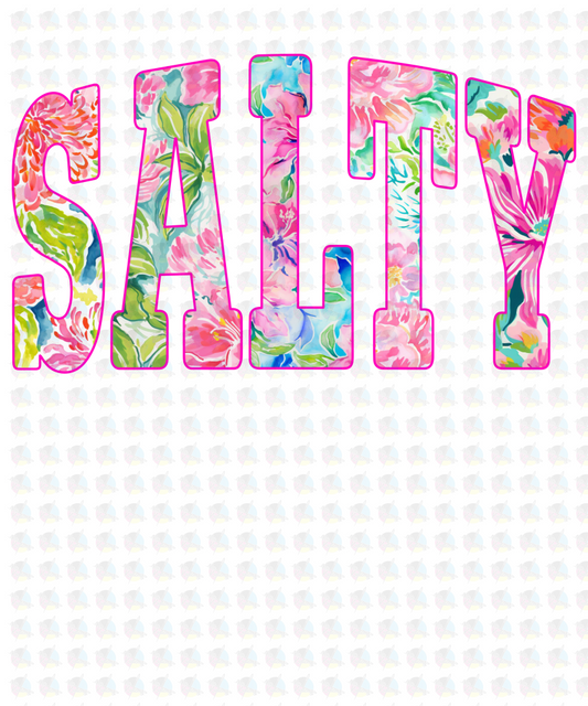 PRE- ORDER**FLORAL SALTY** GLITTER CLEAR FILM SCREEN PRINT TRANSFER **