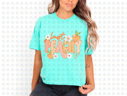 PRE- ORDER*JUST PEACHY ** GLITTER CLEAR FILM SCREEN PRINT TRANSFER **
