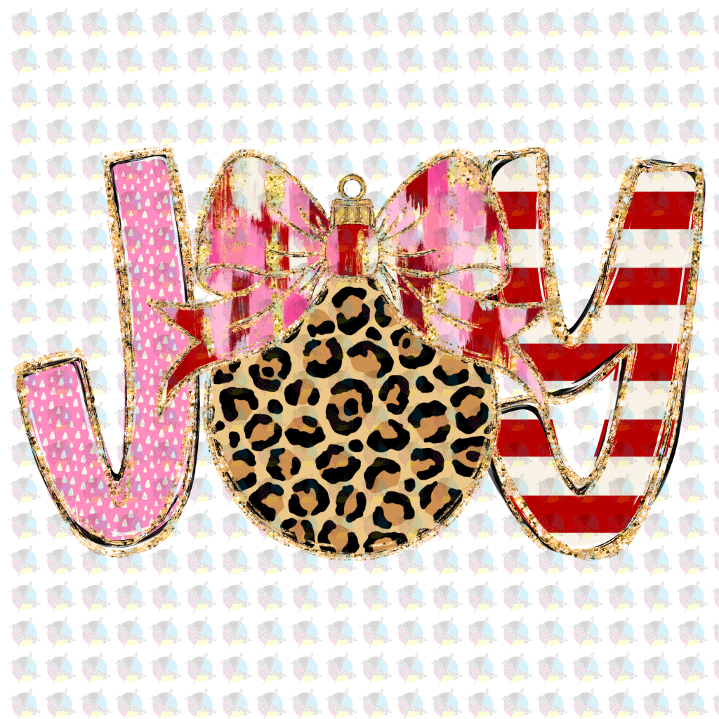PRE-ORDER *LCHEETAH JOY PNK * GLITTER CLEAR FILM SCREENPRINT TRANSFER