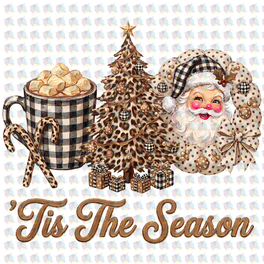 PRE-ORDER *LEOPARD TIS THE SEASON * GLITTER CLEAR FILM SCREENPRINT TRANSFER