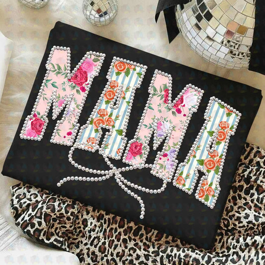 PRE- ORDER**PEARL MAMA ** GLITTER CLEAR FILM SCREEN PRINT TRANSFER **