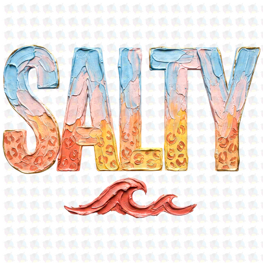 PRE- ORDER**SALTY* GLITTER CLEAR FILM SCREEN PRINT TRANSFER **