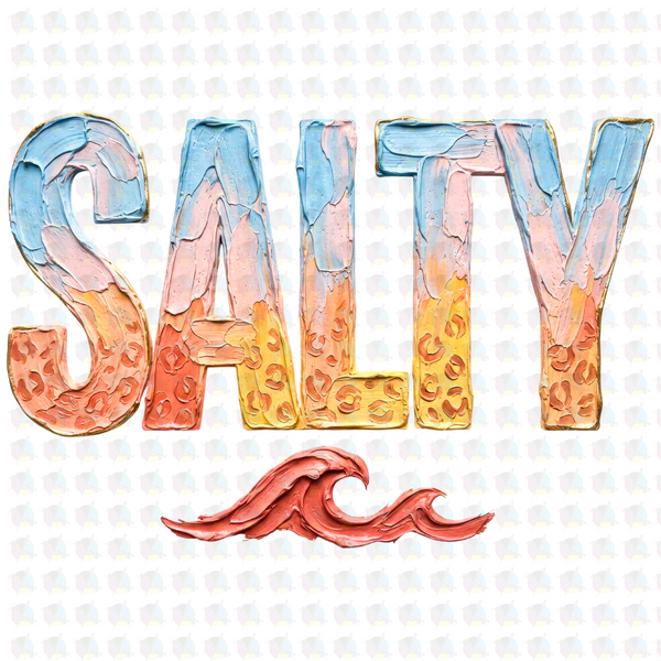 PRE- ORDER**SALTY* GLITTER CLEAR FILM SCREEN PRINT TRANSFER **