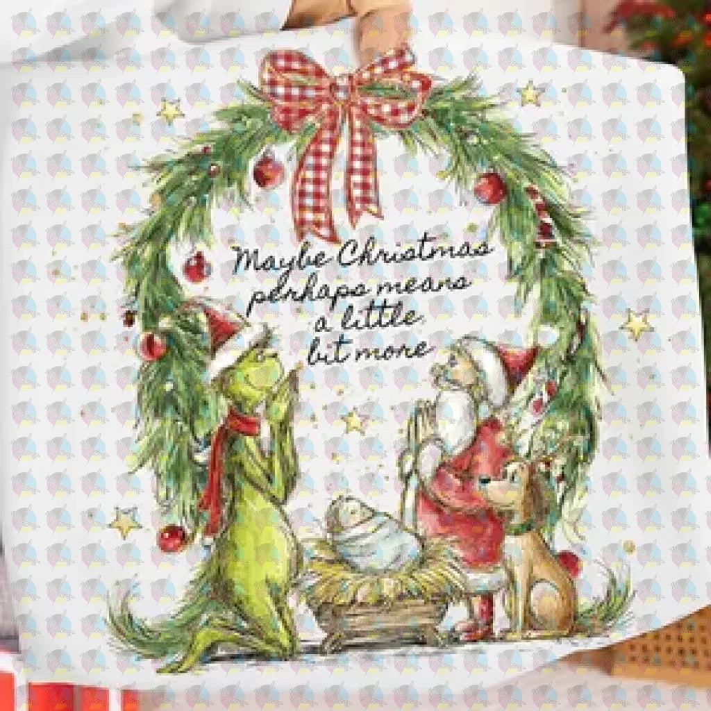PRE-ORDER *THIS CHRISTMAS MEANS A LITTLE BIT MORE* GLITTER CLEAR FILM SCREENPRINT TRANSFER