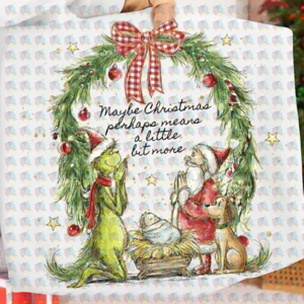 PRE-ORDER *THIS CHRISTMAS MEANS A LITTLE BIT MORE* GLITTER CLEAR FILM SCREENPRINT TRANSFER