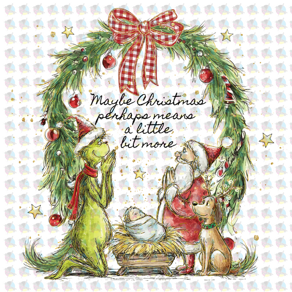 PRE-ORDER *THIS CHRISTMAS MEANS A LITTLE BIT MORE* GLITTER CLEAR FILM SCREENPRINT TRANSFER