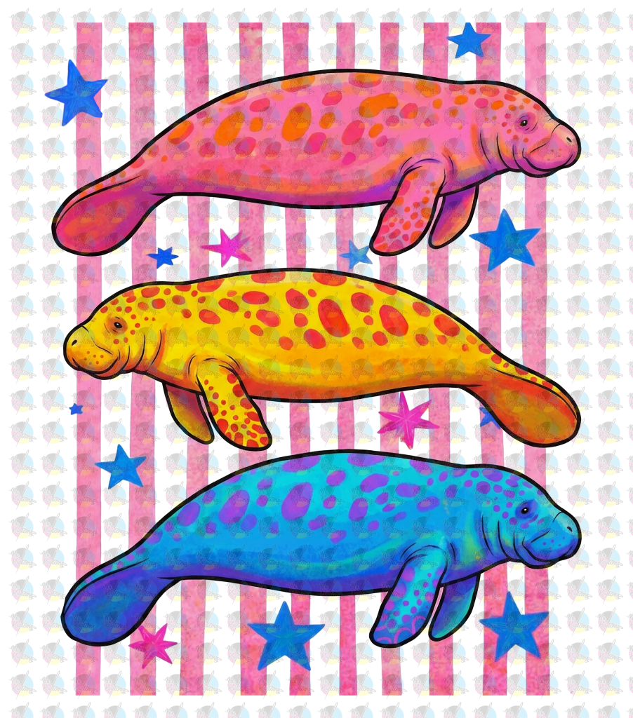 RTS*3 STACKED SEA TURTLE * GLITTER CLEAR FILM SCREEN PRINT TRANSFER - RTS